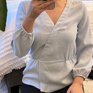 j crew wrap crepe top